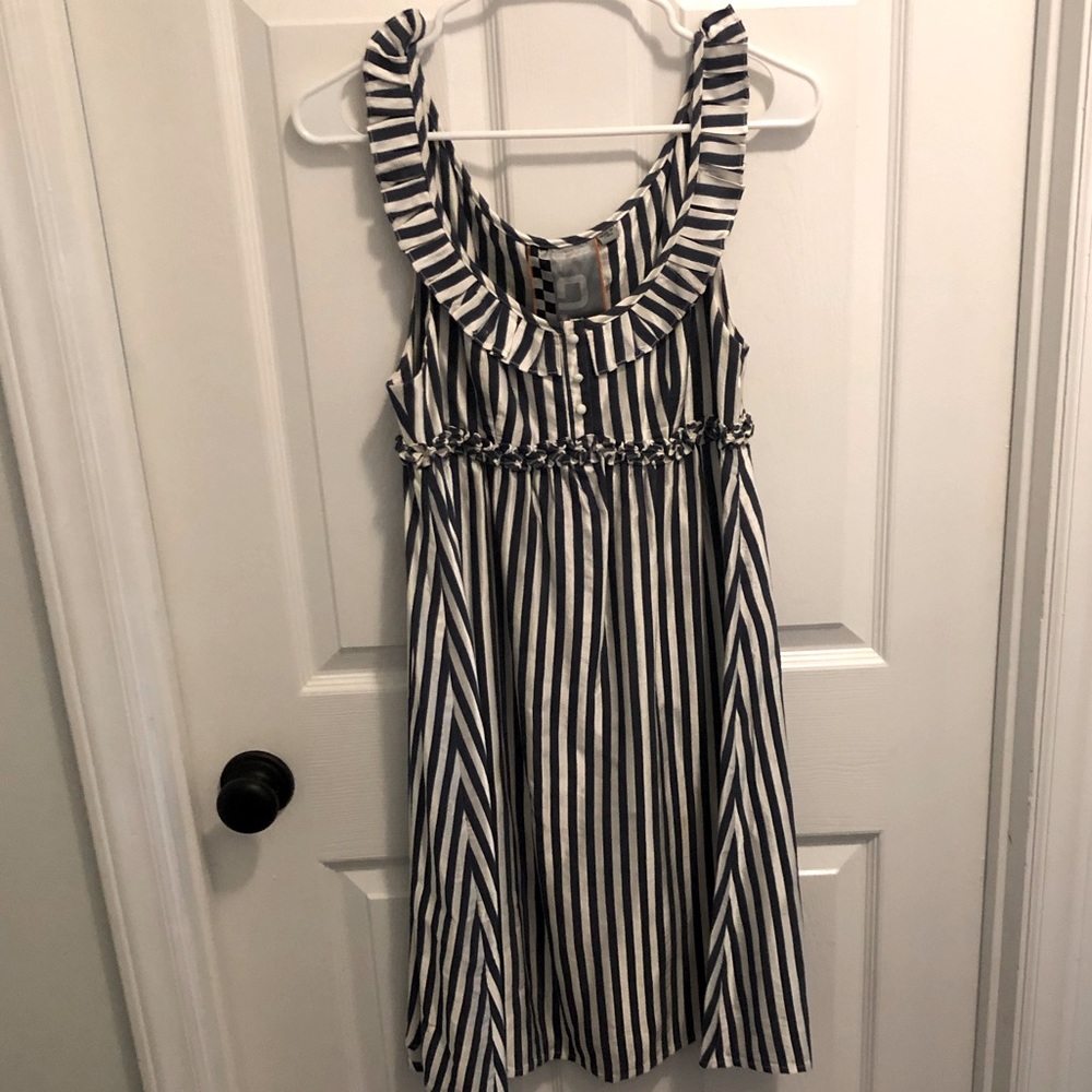 L.A.M.B. blue and white striped mini dress. GUC. Sz 6